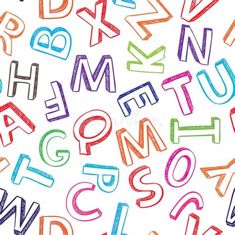 Colorful Seamless Alphabet Background Stock Vector Illustration Of