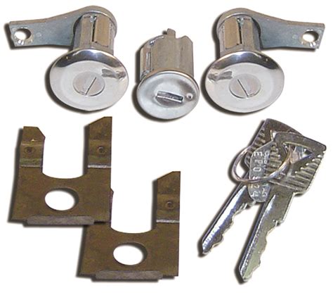 Door Lock Set Wmatching Ignition Cylinder And Keys 1961 1966 Ford