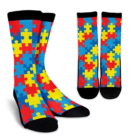 Autism Awareness Socks Autism Puzzle Socks Groove Bags