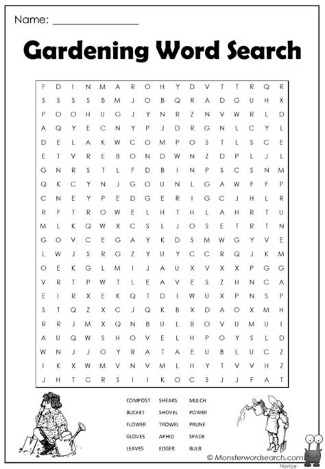 Gardening Word Search In 2020 Kids Word Search Free