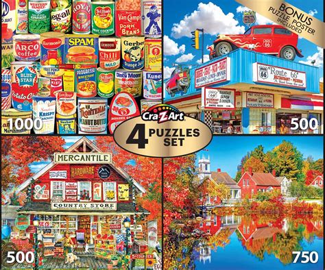 Roseart 4 In 1 Pieces Vary Roseart Puzzle Warehouse