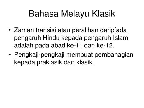 Ppt Bahasa Melayu Kuno Powerpoint Presentation Free Download Id412361