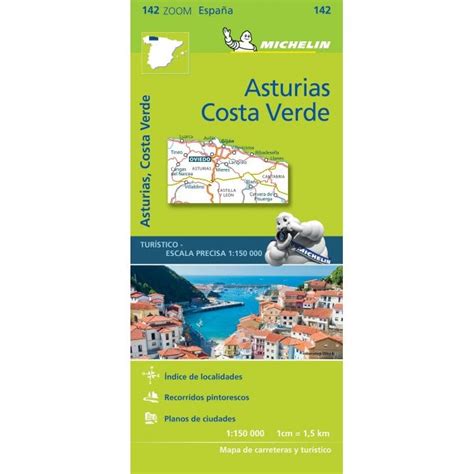 Michelin Spain Zoom Map 142 Asturias Costa Verde