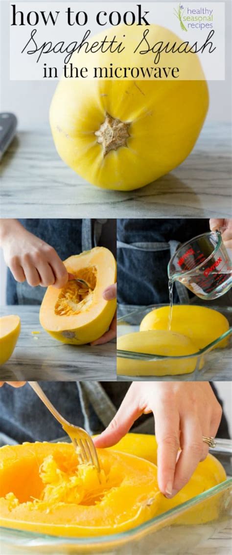 How To Cook Spaghetti Squash In The Microwave Healthy Seasonal Recipes