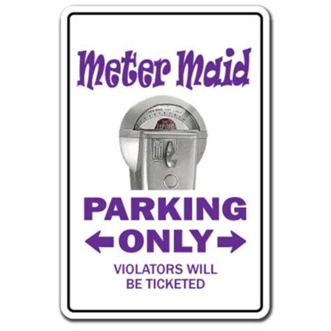 Signmission 8 X 12 In Meter Maid Decal Parking Maids Ticket Decals