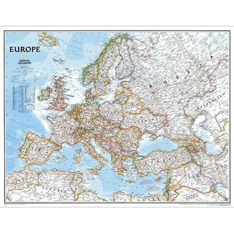 National Geographic Re0620075t Map Of Europe Classic Enlarged And