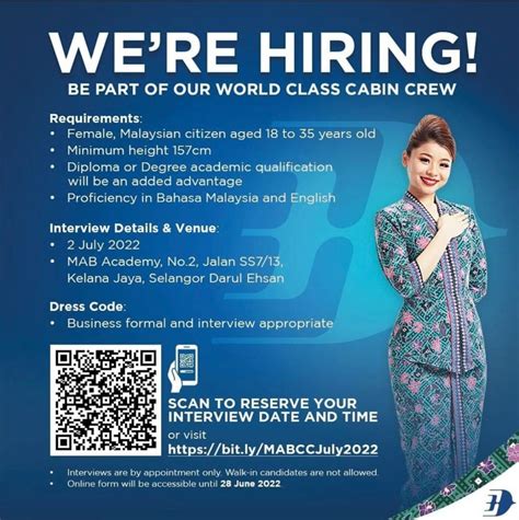 Fly Gosh Malaysia Airlines Cabin Crew Recruitment