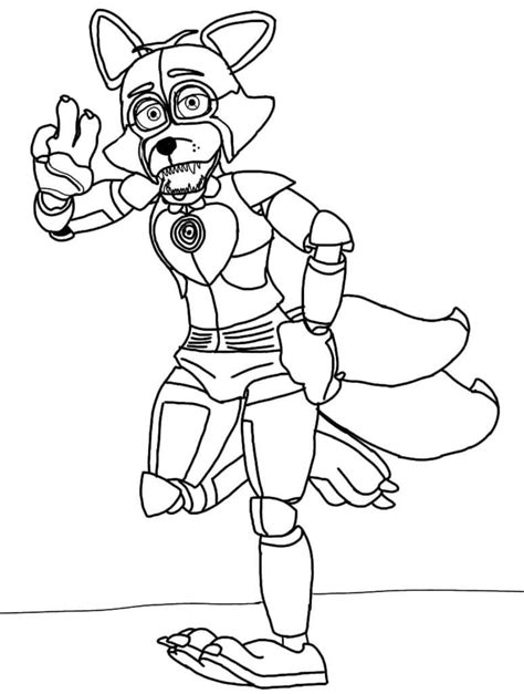 Five Nights At Freddys Coloring Pages Foxy
