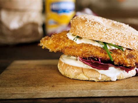 Cornflake Chicken Schnitzel Bagel Burgers Hellmanns Australia