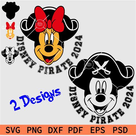 Disney Pirate 2024 Bundle Svg Mickey Minnie Pirate Svg Pirates Png