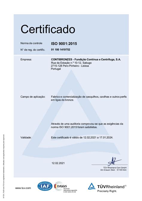 Qualidade Norma Estamos Certificados Pela Tuv Segundo Norma Iso 9000