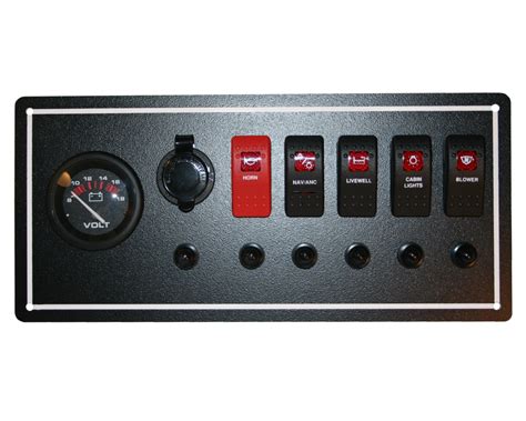 Fxc rocker switch aluminum panel 3 gang toggle switches dash 5 pin on/off 2 led backlit for boat car marine. New Wire Marine: Custom boat Switch Panels