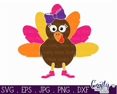 Thanksgiving Svg Fall Svg Turkey Svg Girl Turkey Cut File So Fontsy