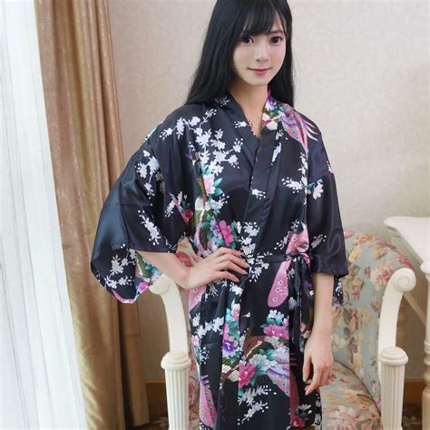 Japanese Bathrobe Women Satin Bath Robes Long Silk Robe Bridesmaid Present Bride Kimono Maid Of