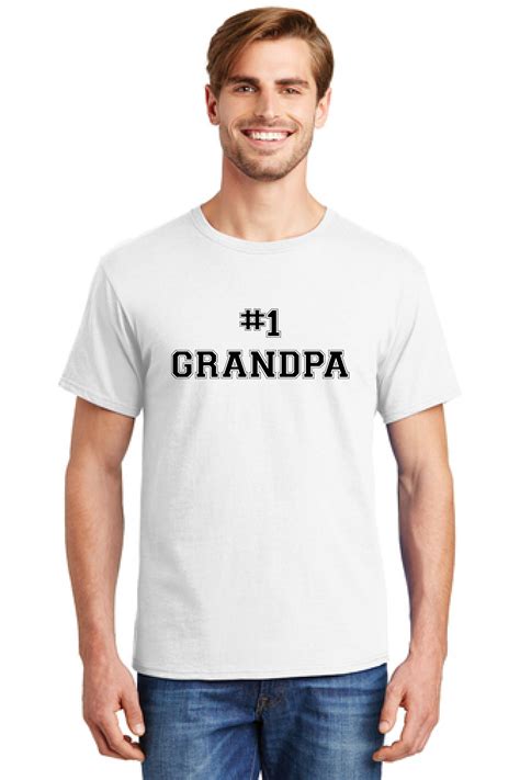 Number 1 Grandpa T Shirt Grandfather T Shirt Cotton Etsy Dad To Be Shirts Shirts T Shirt