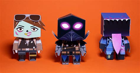 raven cosplay papercraft mini foldable fortnite