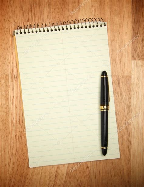 Blank Pad Of Paper And Pen On Wood Stock Photo By ©feverpitch 2358513