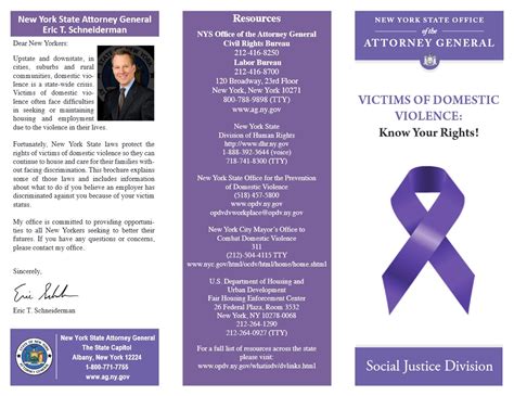 Ag Schneiderman Issues “victims Of Domestic Violence Know Your