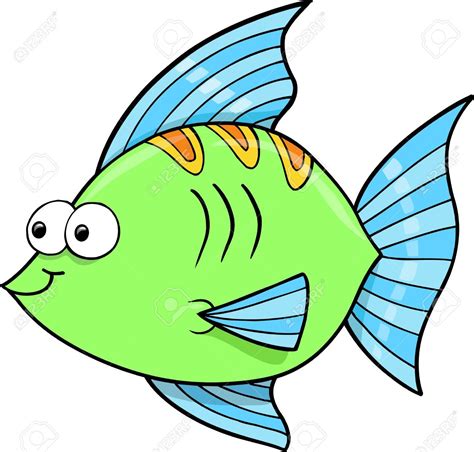 Cute Goofy Fish Ocean Vector Illustration Stock Vector Fish