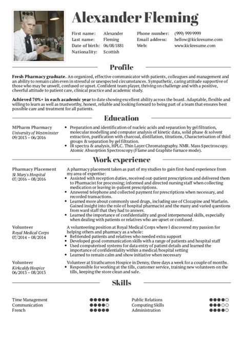 A resume objective is a concise and compelling introductory statement written to summarize your experience and skills for the applied job, and what before you start creating a resume objective for your pharmacist resume, make sure you read the job description and other requirements. The Best Pharmacist Résumé Examples and Templates