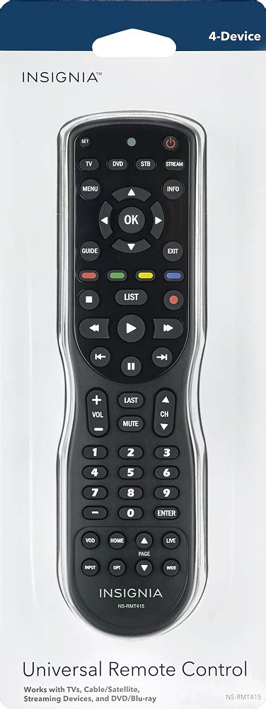 Best Buy Insignia Device Universal Remote Black Ns Rmt