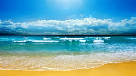 Sunny Day Beach Nature Water Sky Hd Wallpaper Peakpx