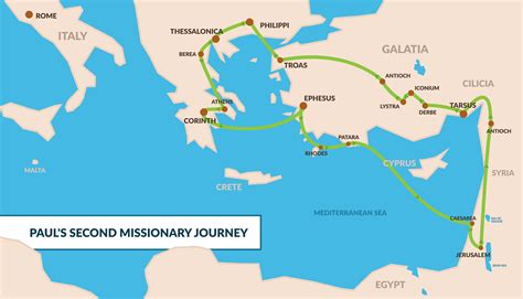 28 Map Of Pauls Second Missionary Journey Maps Database Source