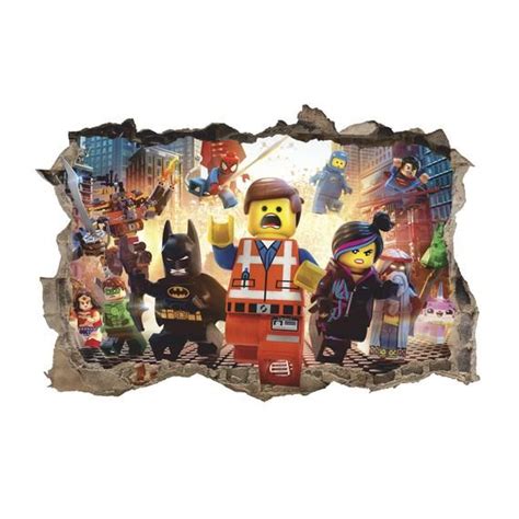 Lego 3d Wall Decal Toys Wall Sticker The Lego Movie Etsy 3d Wall