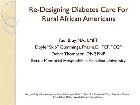 Ppt Re Designing Diabetes Care For Rural African Americans Powerpoint