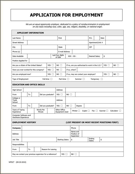 Printable General Application Form Printable Forms Free Online