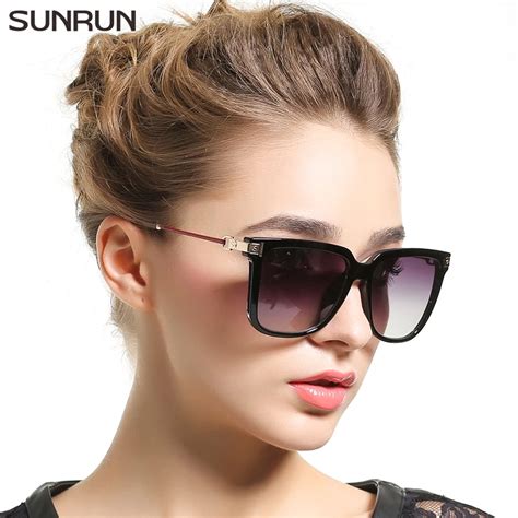 Sunrun Fashion Luxury Brand Square Sunglasses Women Mirror Sun Glasses Designers Womens