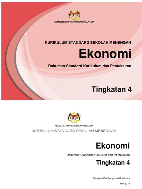 Ekonomi asas tingkatan 4 nota pdf. DSKP Ekonomi KSSM Tingkatan 4
