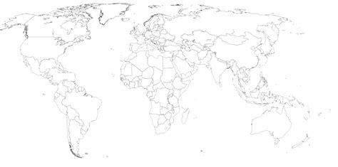 Fileworld Map Blank Black Lines 4500px Monochromepng Wikipedia