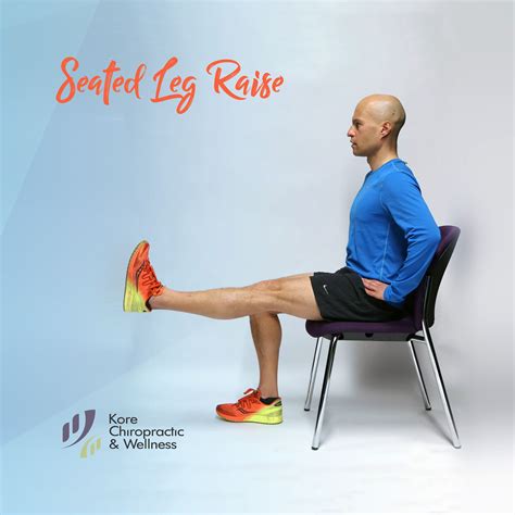 Seated Leg Raise 🦵 Raise Your Left Leg In Front Of You Knee Straight