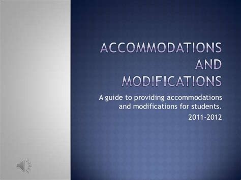 Accommodations And Modifications Nipodcreator