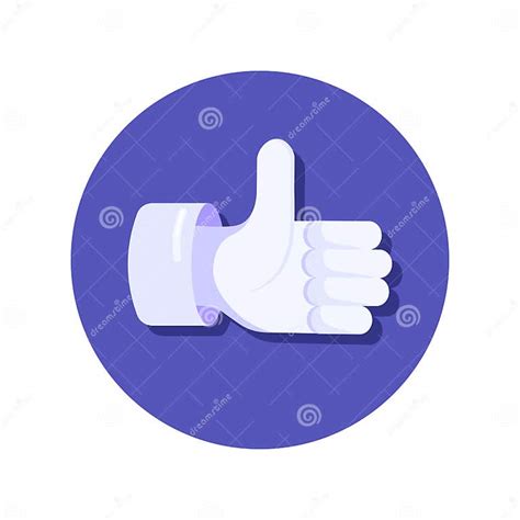 Flat Vector Illustration Of Thumbs Up Stock Vector Illustration Of Choice Gesture 250643952