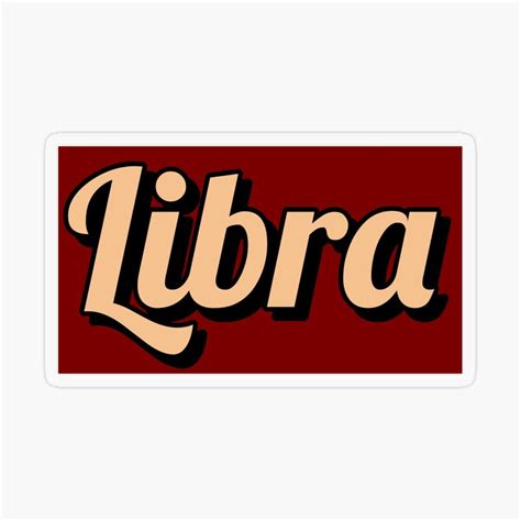 Libra Vintage Font Astrology Stickers By Gabyiscool Sticker For Sale