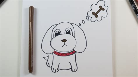 Diy Drawing A Cute Puppy Easy Drawings For Kids Youtube