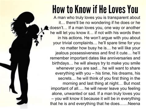 Awesome Quotes How To Know If He Loves You