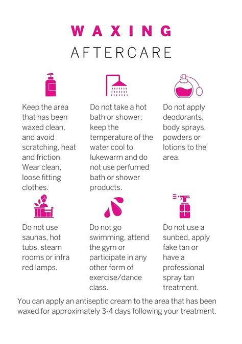 Waxing Aftercare Template Beauty Therapist Edit In Canva In