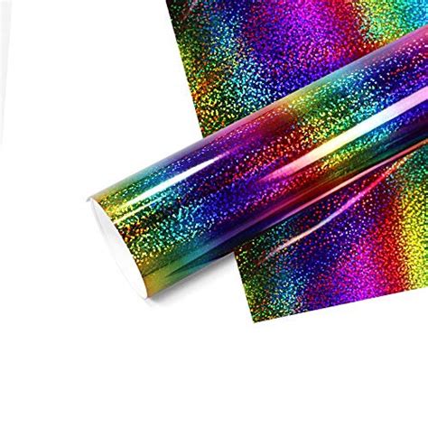 Holographic Rainbow Strips Adhesive Vinyl Roll Craft Vinyl For Signs