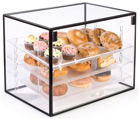 Countertop Bakery Display With Hinged Door And Removable Shelves