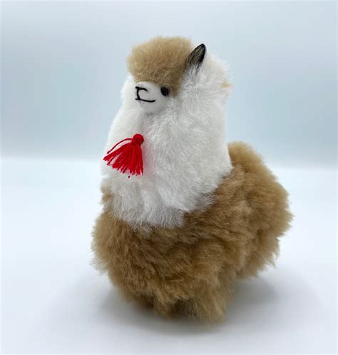 Peruvian Stuffed Llama Teddy Handmade 100 Alpaca Fur Plush Etsy