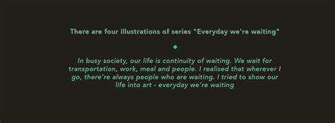 Everyday Were Waiting On Behance Our Life Waiting Behance Everyday