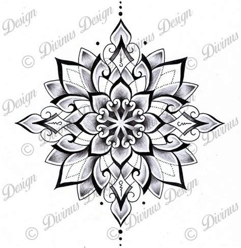 Tribal Geometric Mandala Tattoo Design And Stencil Instant Etsy