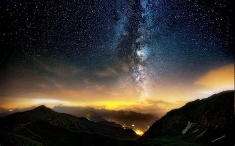 1300x812 Nature Landscape Long Exposure Mountain Milky Way Starry