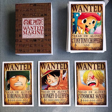 Buy One Piece Wanted Posters Postcards Boxed Luffy Chopper Zoro Nami
