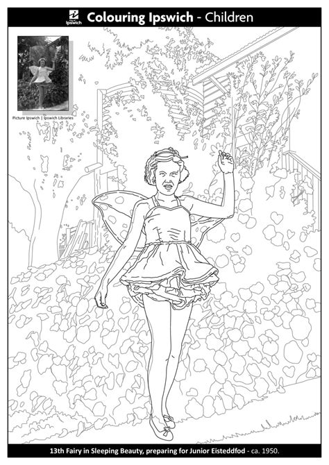 Colouring Ipswich Children 13th Fairy In Sleeping Beauty Ca 1950