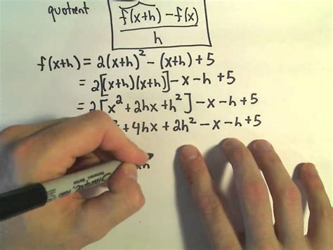 Difference Quotient Formula Examples