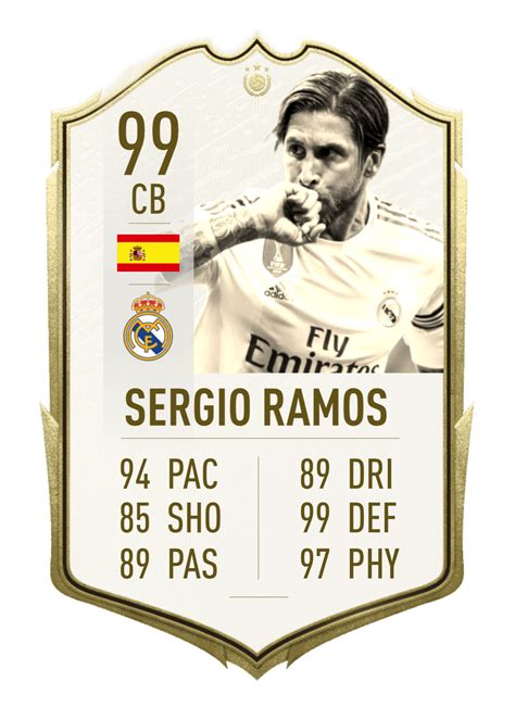 Prime Icon Sergio Ramos Real Madrid Basketball Soccer Fifa Card